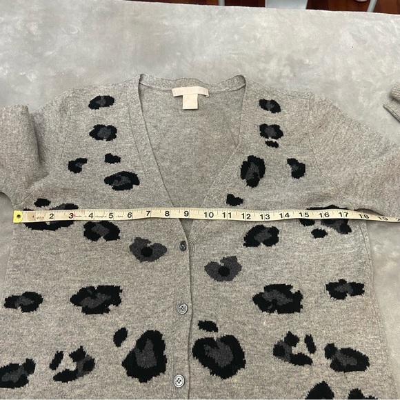 The cashmere project cashmere Gray Leopard Print Sweater 3204 - Picture 5 of 7